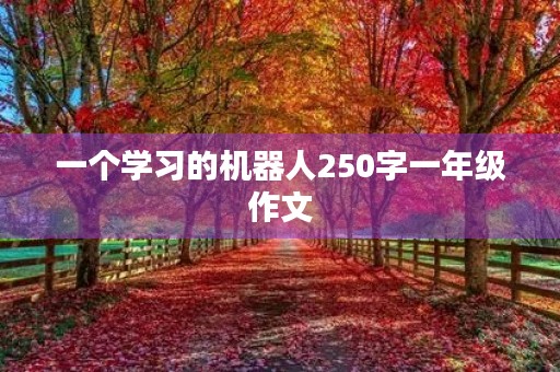 一个学习的机器人250字一年级作文