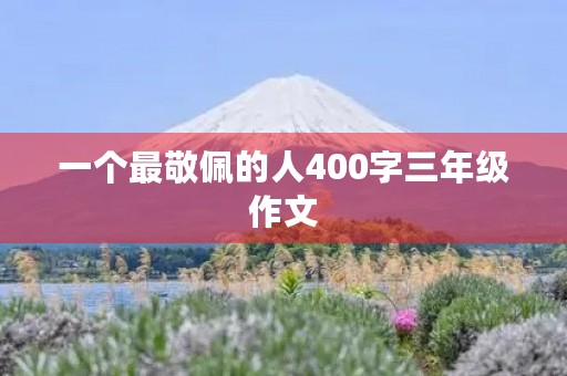 一个最敬佩的人400字三年级作文 一个最敬佩的人400字三年级作文