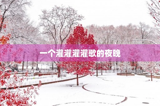 一个灌灌灌灌歌的夜晚 一个灌灌灌灌歌的夜晚