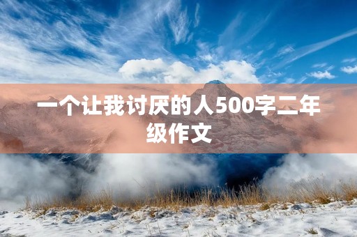一个让我讨厌的人500字二年级作文 一个让我讨厌的人500字二年级作文