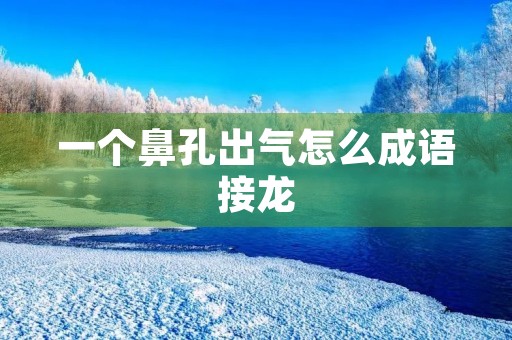 一个鼻孔出气怎么成语接龙