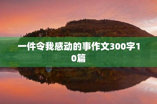 一件令我感动的事作文300字10篇