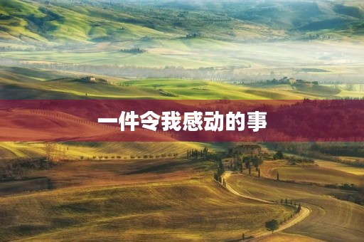 一件令我感动的事 一件令我感动的事