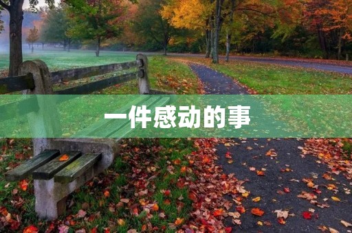 一件感动的事