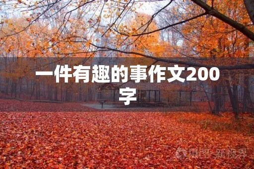 一件有趣的事作文200字
