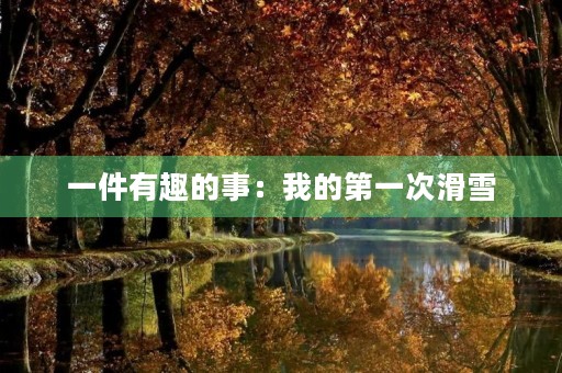 一件有趣的事:我的第一次滑雪 一件有趣的事:我的第一次滑雪
