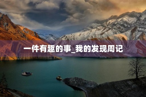 一件有趣的事_我的发现周记 一件有趣的事_我的发现周记