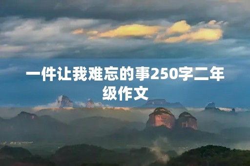一件让我难忘的事250字二年级作文