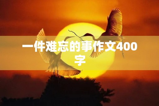 一件难忘的事作文400字 一件难忘的事作文400字
