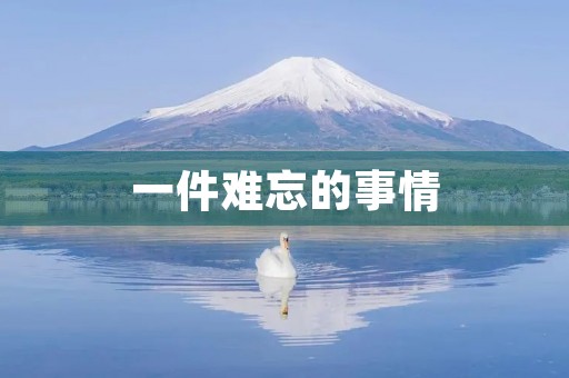 一件难忘的事情 一件难忘的事情