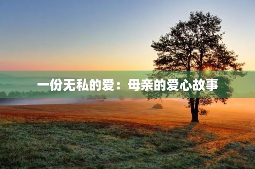 一份无私的爱：母亲的爱心故事