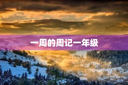 一周的周记一年级