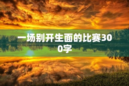 一场别开生面的比赛300字