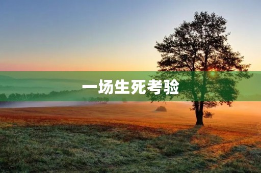 一场生死考验 一场生死考验