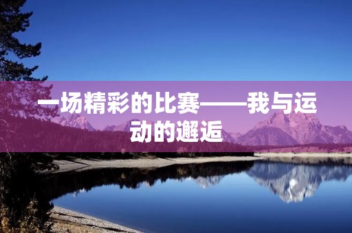 一场精彩的比赛——我与运动的邂逅