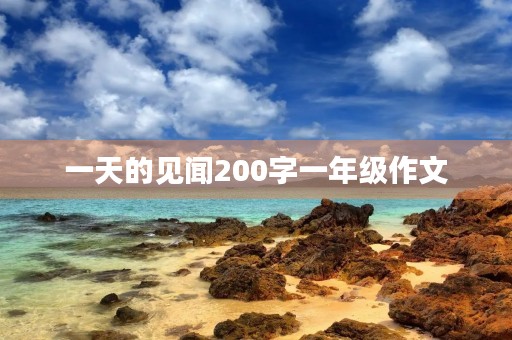 一天的见闻200字一年级作文