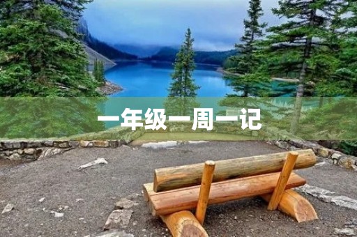 一年级一周一记