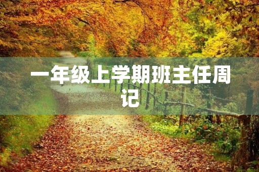 一年级上学期班主任周记 一年级上学期班主任周记