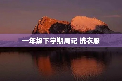 一年级下学期周记 洗衣服 一年级下学期周记 洗衣服