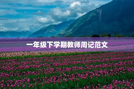 一年级下学期教师周记范文