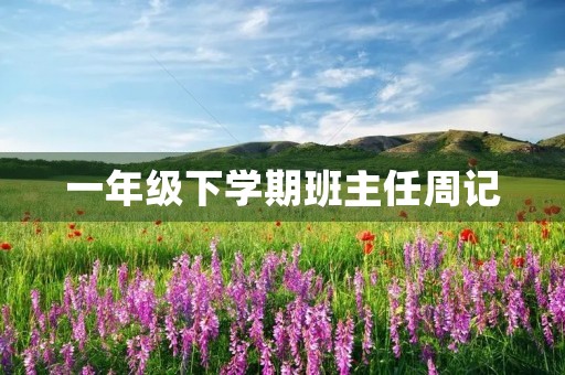 一年级下学期班主任周记