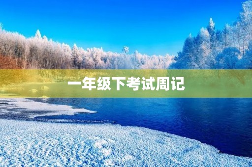 一年级下考试周记 一年级下考试周记