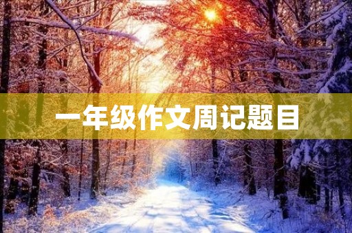 一年级作文周记题目
