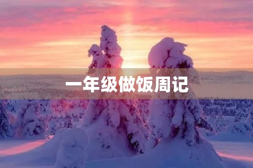 一年级做饭周记 一年级做饭周记