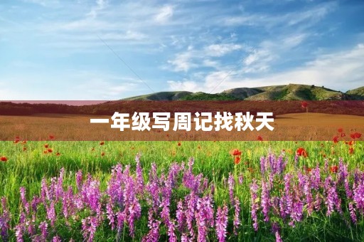 一年级写周记找秋天