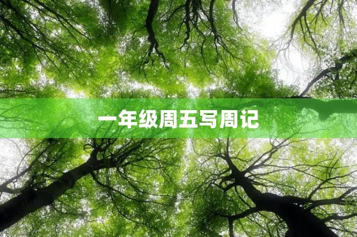 一年级周五写周记