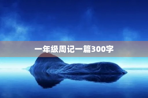 一年级周记一篇300字