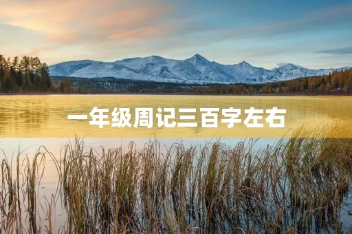 一年级周记三百字左右 一年级周记三百字左右