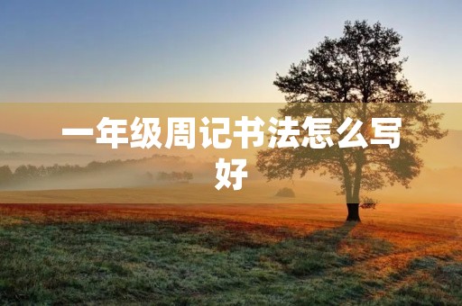 一年级周记书法怎么写好