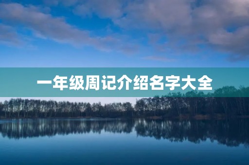 一年级周记介绍名字大全