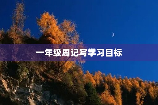 一年级周记写学习目标 一年级周记写学习目标