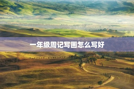 一年级周记写画怎么写好