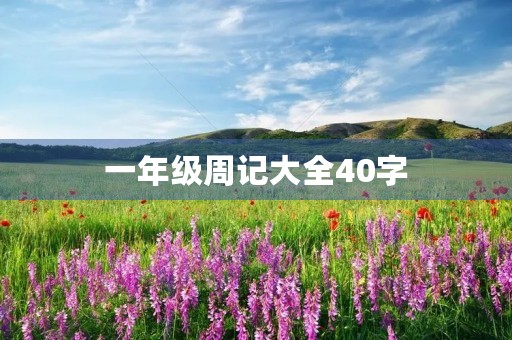 一年级周记大全40字 一年级周记大全40字