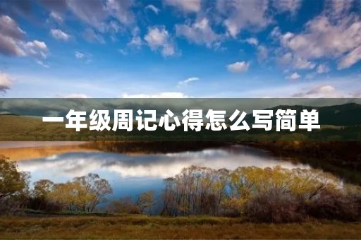 一年级周记心得怎么写简单
