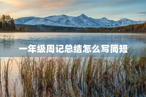 一年级周记总结怎么写简短 一年级周记总结怎么写简短