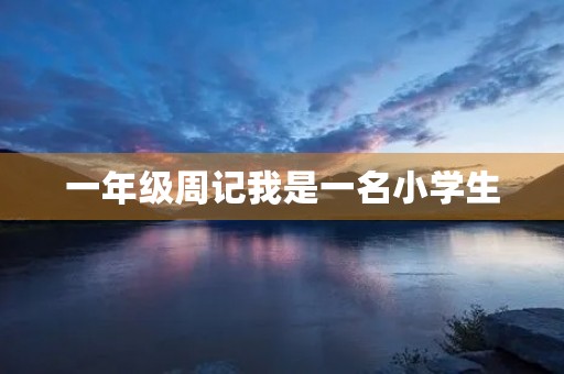 一年级周记我是一名小学生 一年级周记我是一名小学生