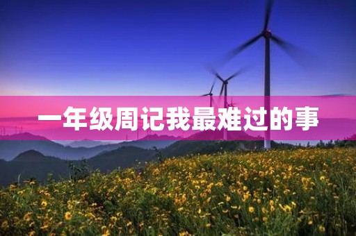 一年级周记我最难过的事