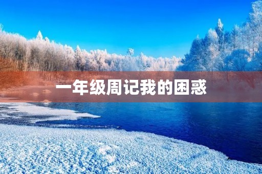 一年级周记我的困惑