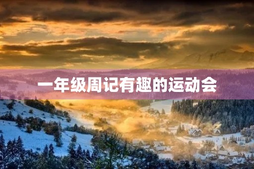 一年级周记有趣的运动会