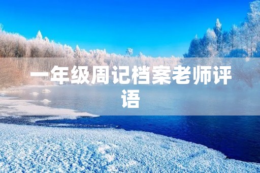 一年级周记档案老师评语