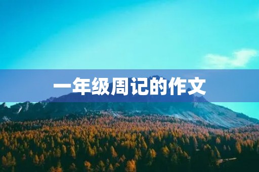 一年级周记的作文