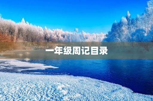 一年级周记目录
