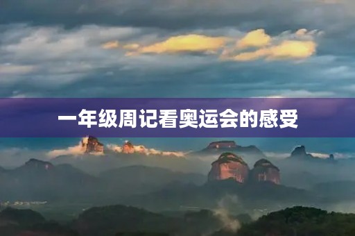 一年级周记看奥运会的感受