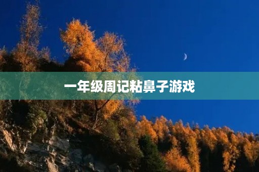 一年级周记粘鼻子游戏 一年级周记粘鼻子游戏