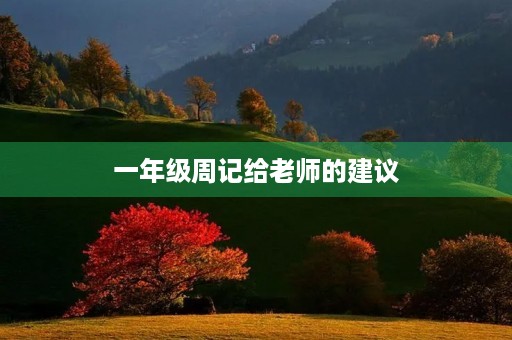 一年级周记给老师的建议 一年级周记给老师的建议