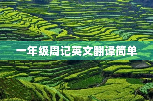 一年级周记英文翻译简单